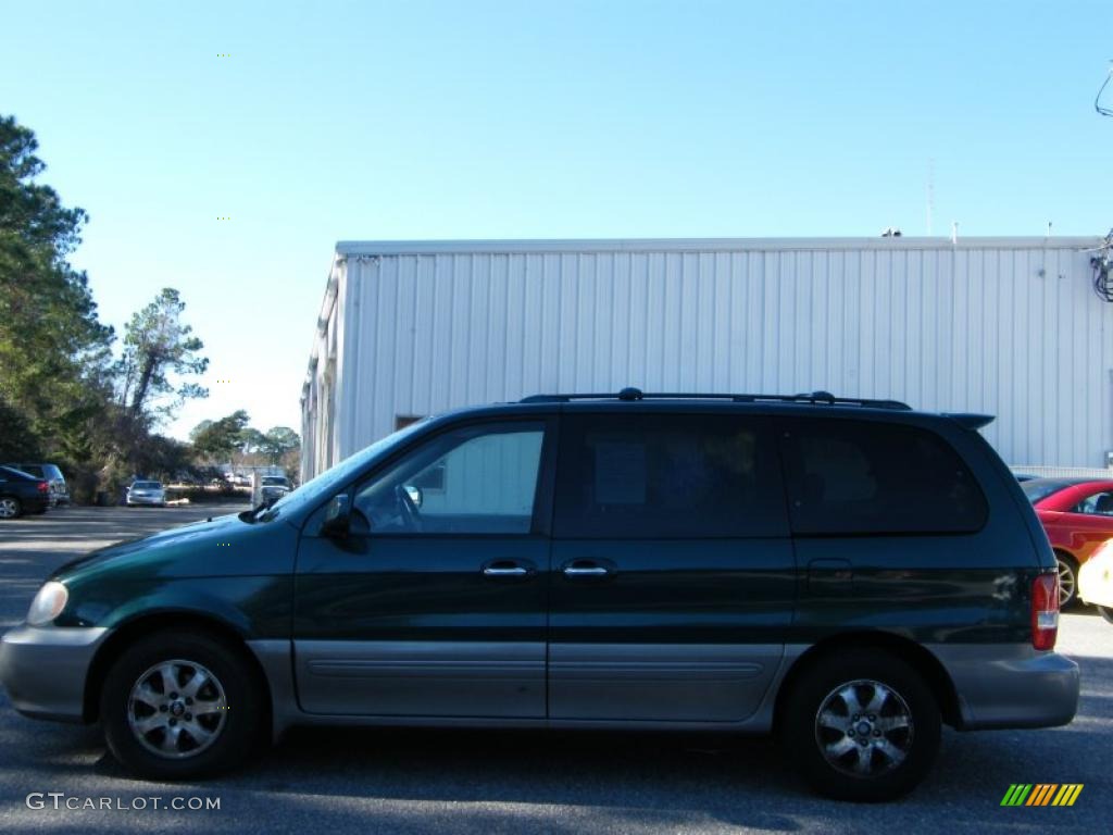 2005 Sedona EX - Dark Green Emerald Metallic / Gray photo #2