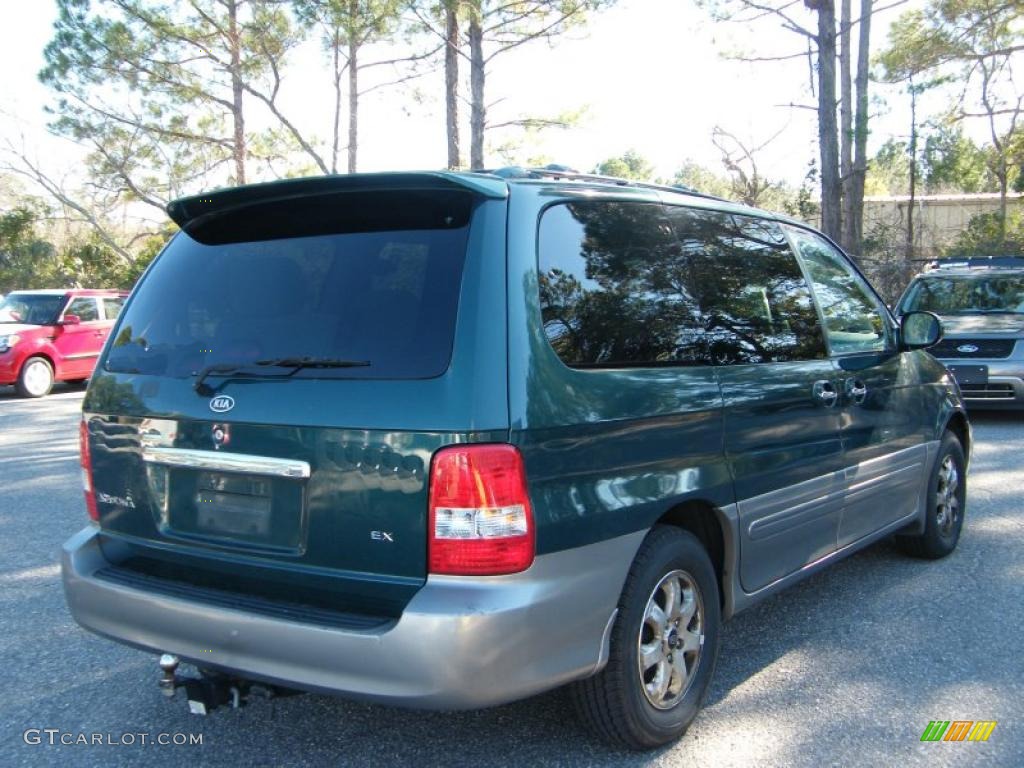 2005 Sedona EX - Dark Green Emerald Metallic / Gray photo #4