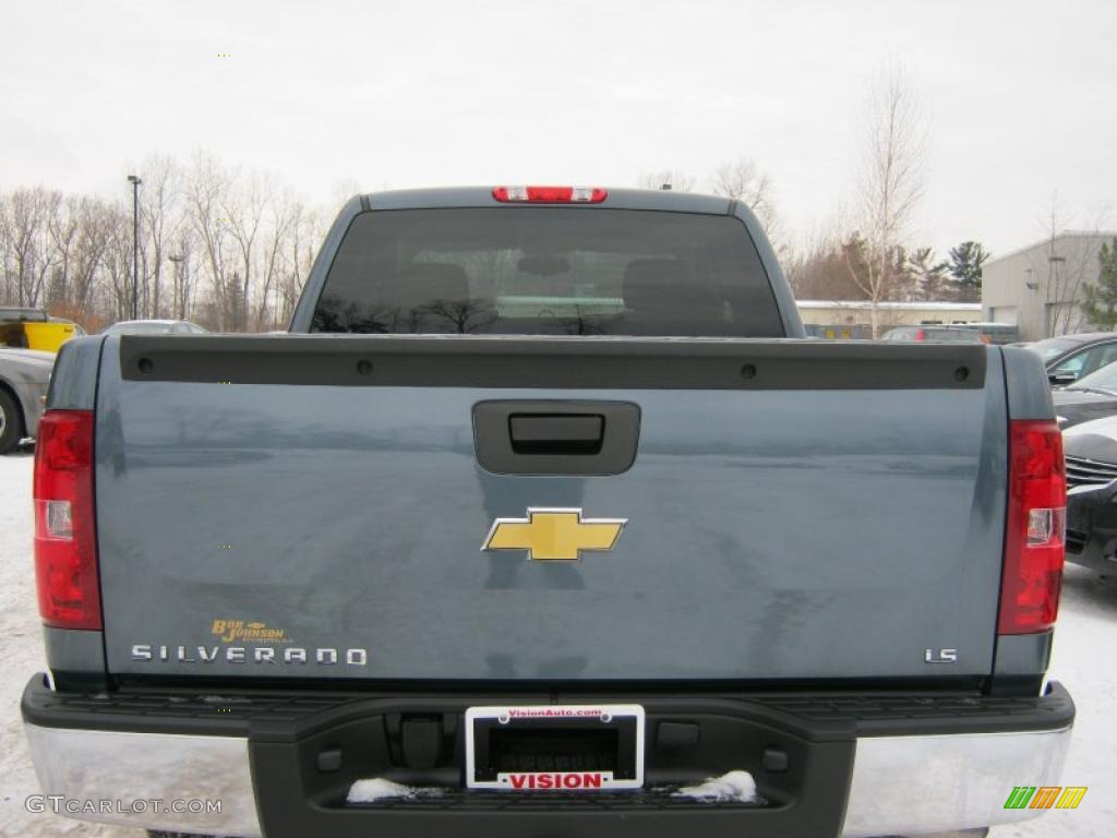 2009 Silverado 1500 LS Extended Cab 4x4 - Blue Granite Metallic / Dark Titanium photo #14