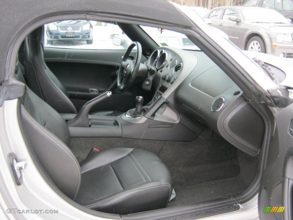 Ebony Interior 2006 Pontiac Solstice Roadster Photo #42174788