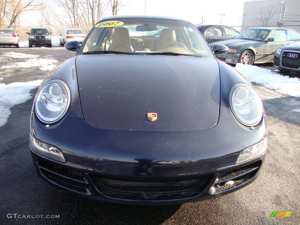 2007 911 Carrera Coupe - Midnight Blue Metallic / Natural Leather Brown photo #3