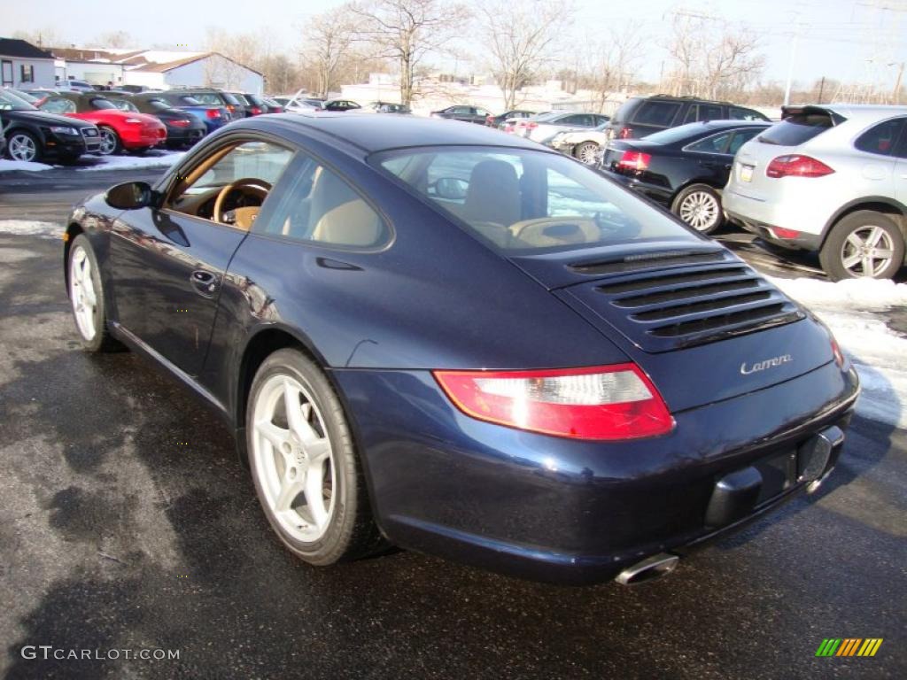 2007 911 Carrera Coupe - Midnight Blue Metallic / Natural Leather Brown photo #9