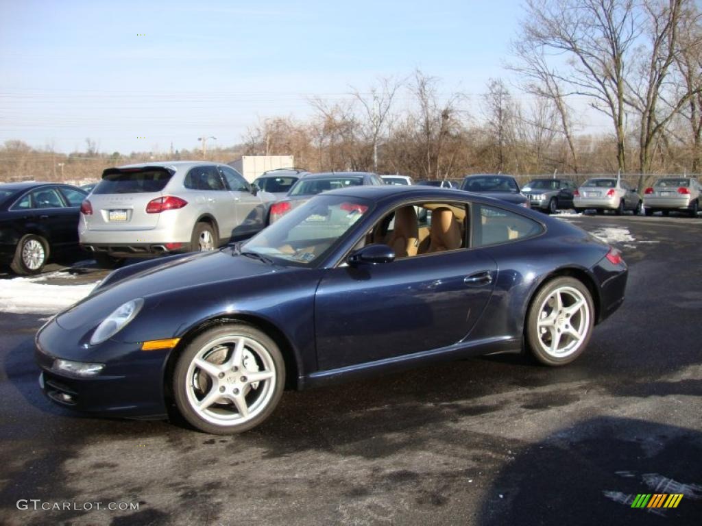 2007 911 Carrera Coupe - Midnight Blue Metallic / Natural Leather Brown photo #10