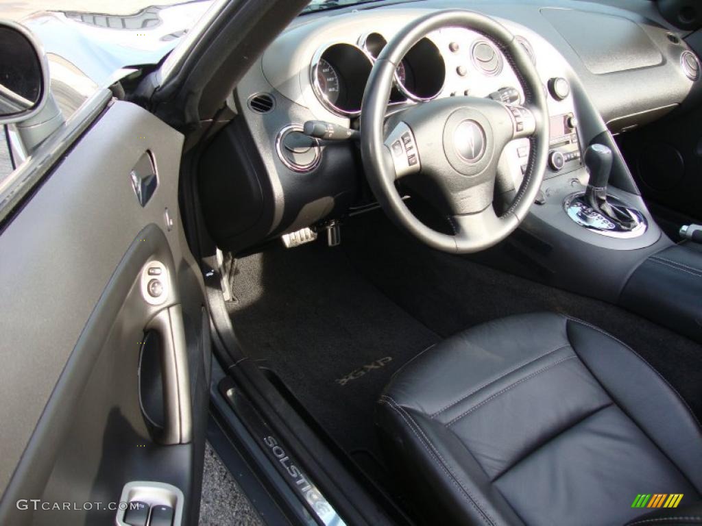 Ebony Interior 2008 Pontiac Solstice GXP Roadster Photo #42179684