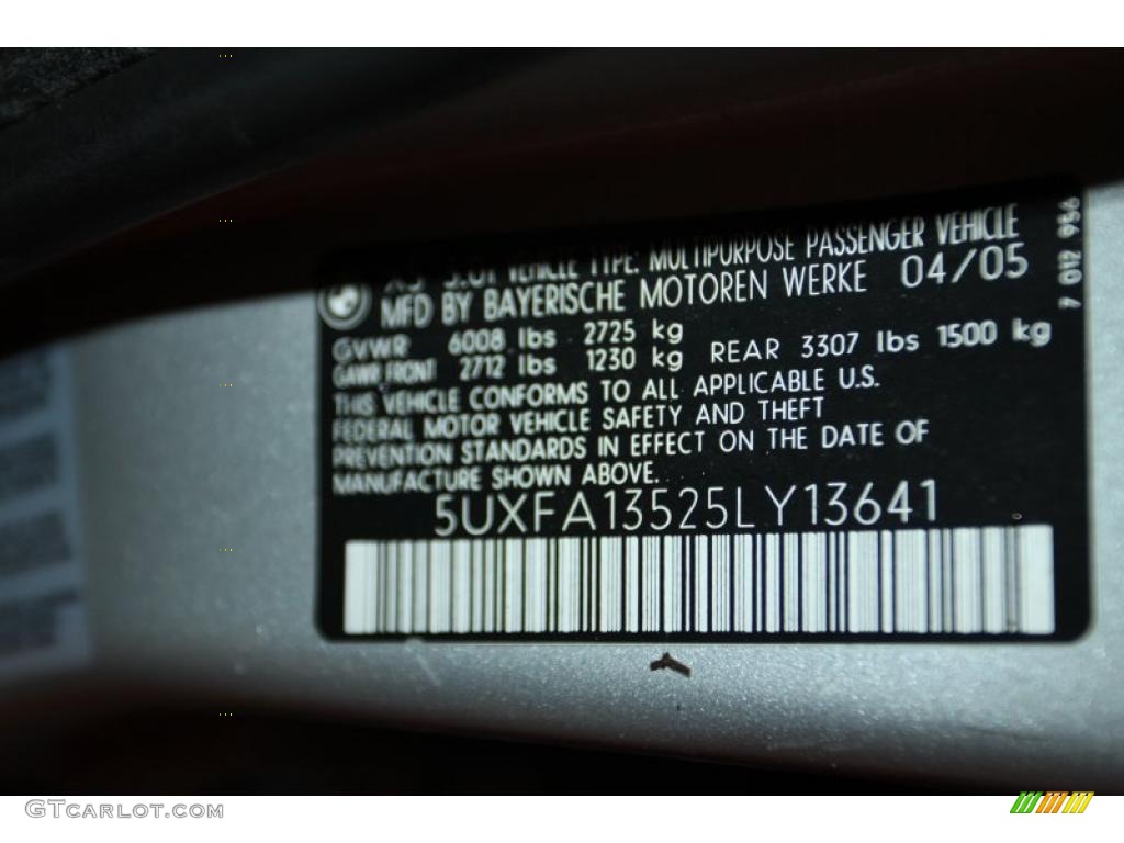 2005 X5 3.0i - Titanium Silver Metallic / Black photo #8