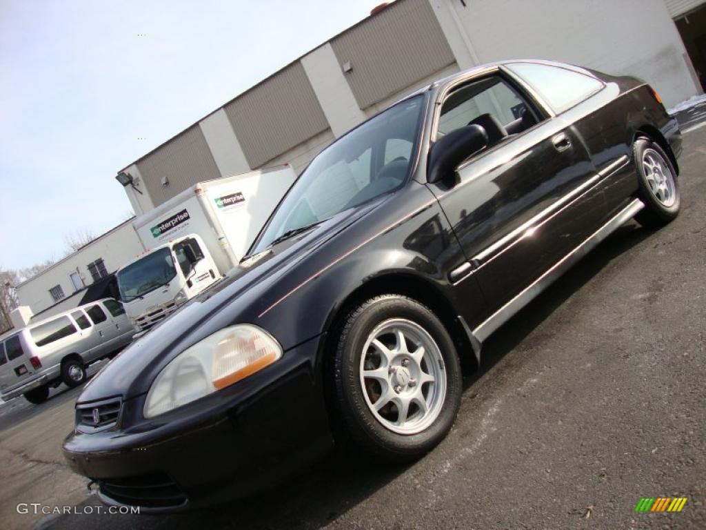 1997 Civic HX Coupe - Black Pearl Metallic / Black photo #1