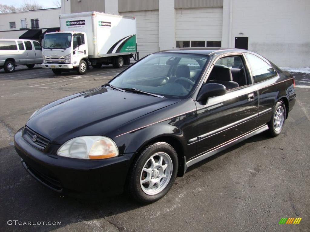 Black Pearl Metallic 1997 Honda Civic HX Coupe Exterior Photo #42185410