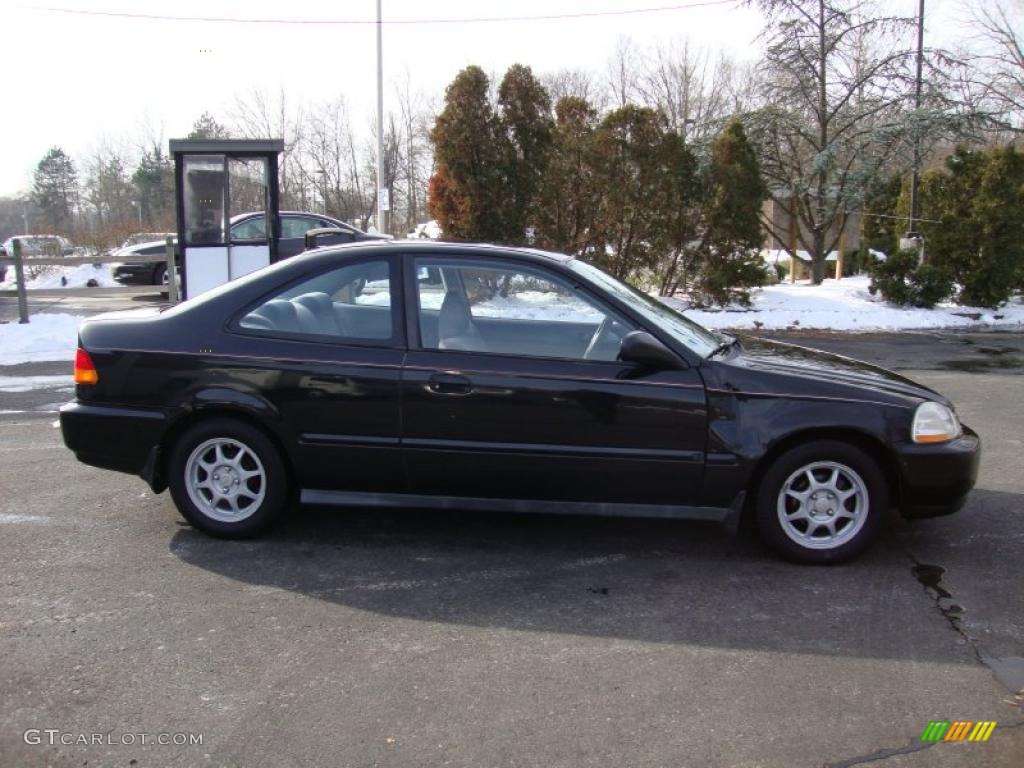 1997 Civic HX Coupe - Black Pearl Metallic / Black photo #7