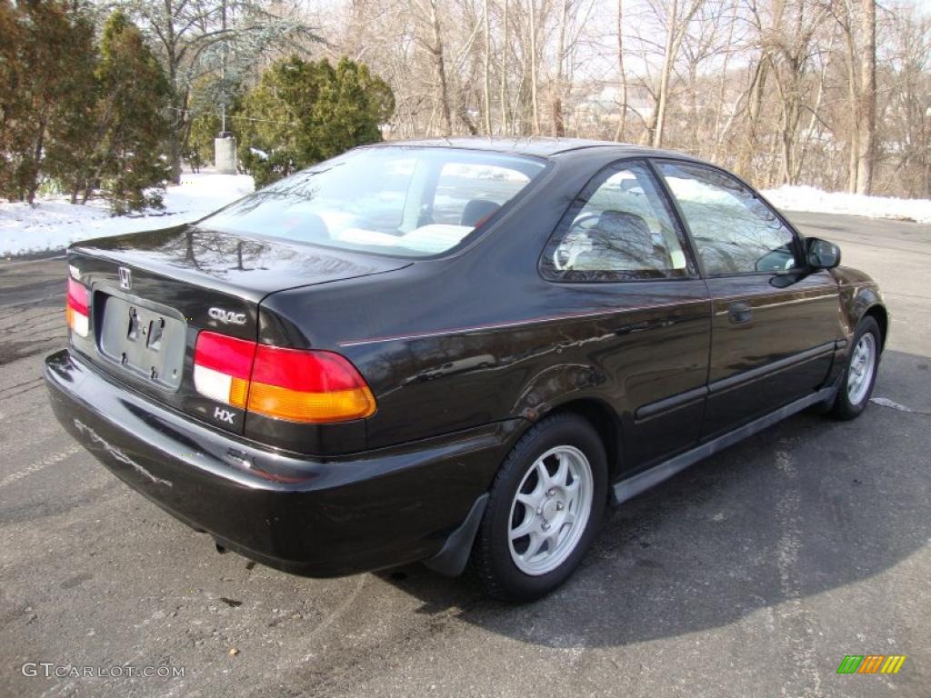 1997 Civic HX Coupe - Black Pearl Metallic / Black photo #8