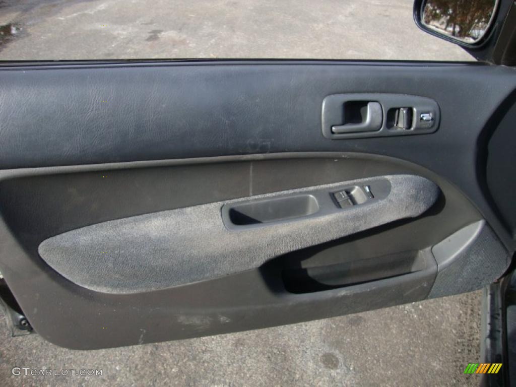 1997 Honda Civic HX Coupe Black Door Panel Photo #42185458