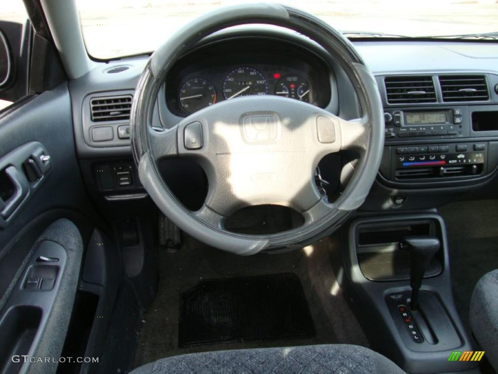 1997 Civic HX Coupe - Black Pearl Metallic / Black photo #34