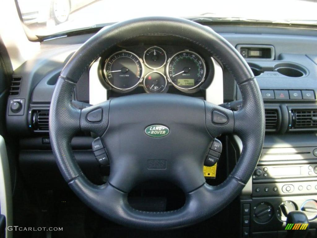 2004 Land Rover Freelander HSE Black Steering Wheel Photo #42187249