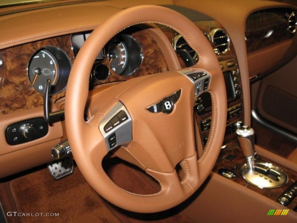 2011 Bentley Continental Flying Spur Speed Cognac Steering Wheel Photo #42188807