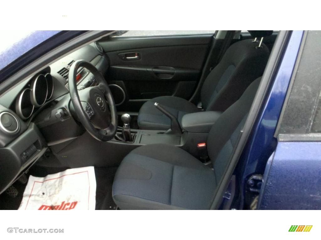 Black/Blue Interior 2006 Mazda MAZDA3 s Sedan Photo #42192271