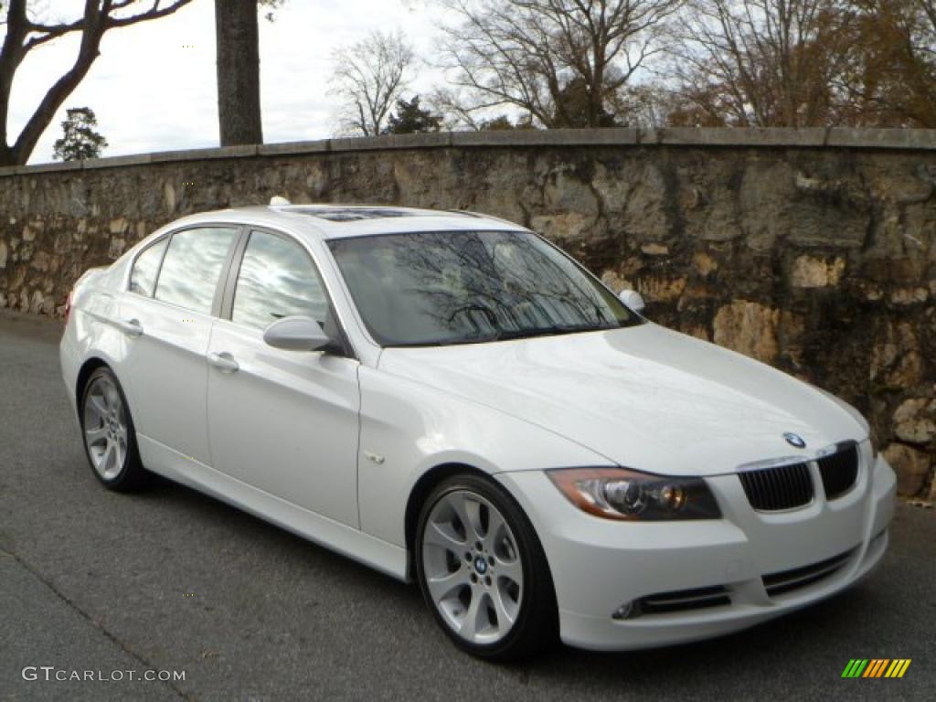 2008 3 Series 335i Sedan - Alpine White / Beige photo #1