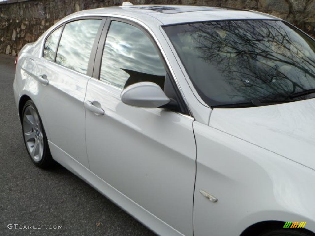 2008 3 Series 335i Sedan - Alpine White / Beige photo #13