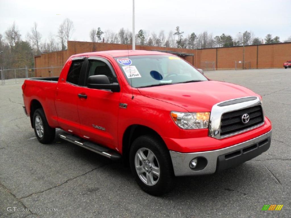 2007 Tundra SR5 Double Cab 4x4 - Radiant Red / Graphite Gray photo #6