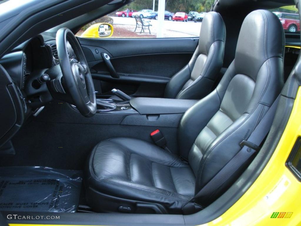Ebony Interior 2008 Chevrolet Corvette Coupe Photo #42197947