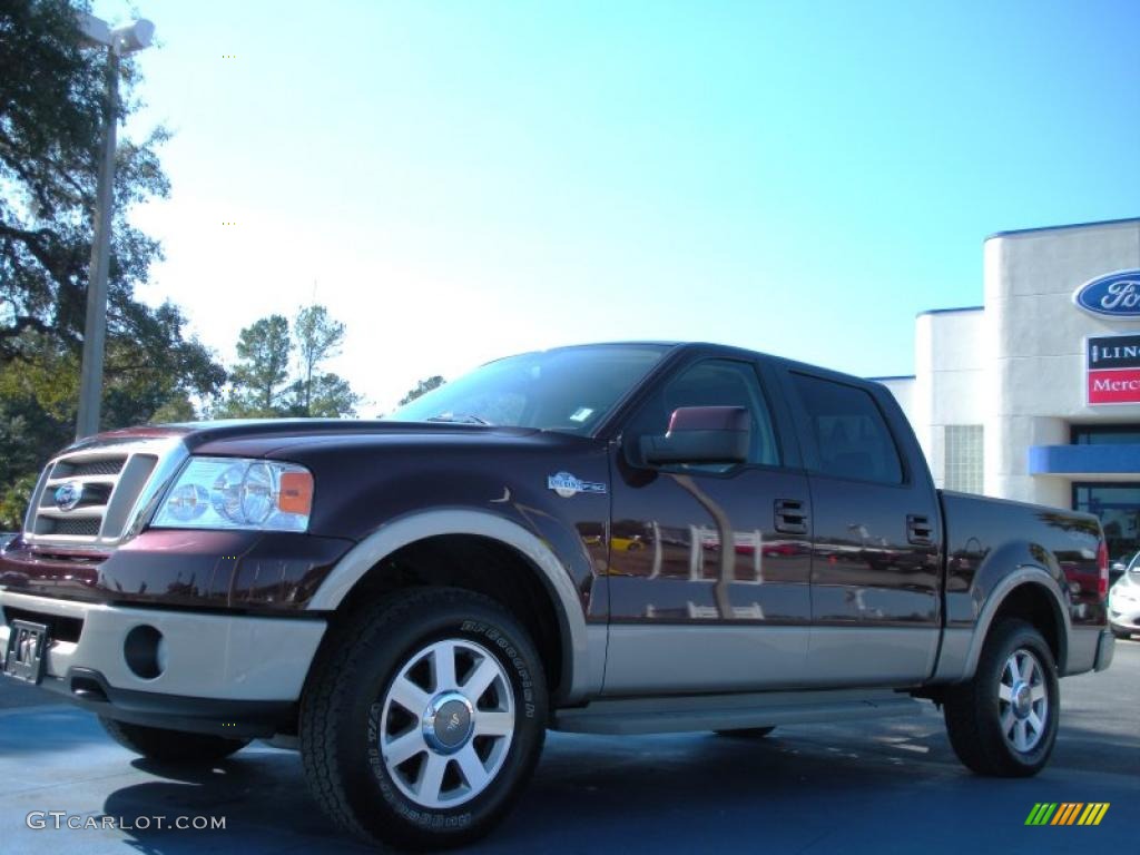 2008 F150 King Ranch SuperCrew 4x4 - Mahogany Metallic / Tan/Castaño Leather photo #1