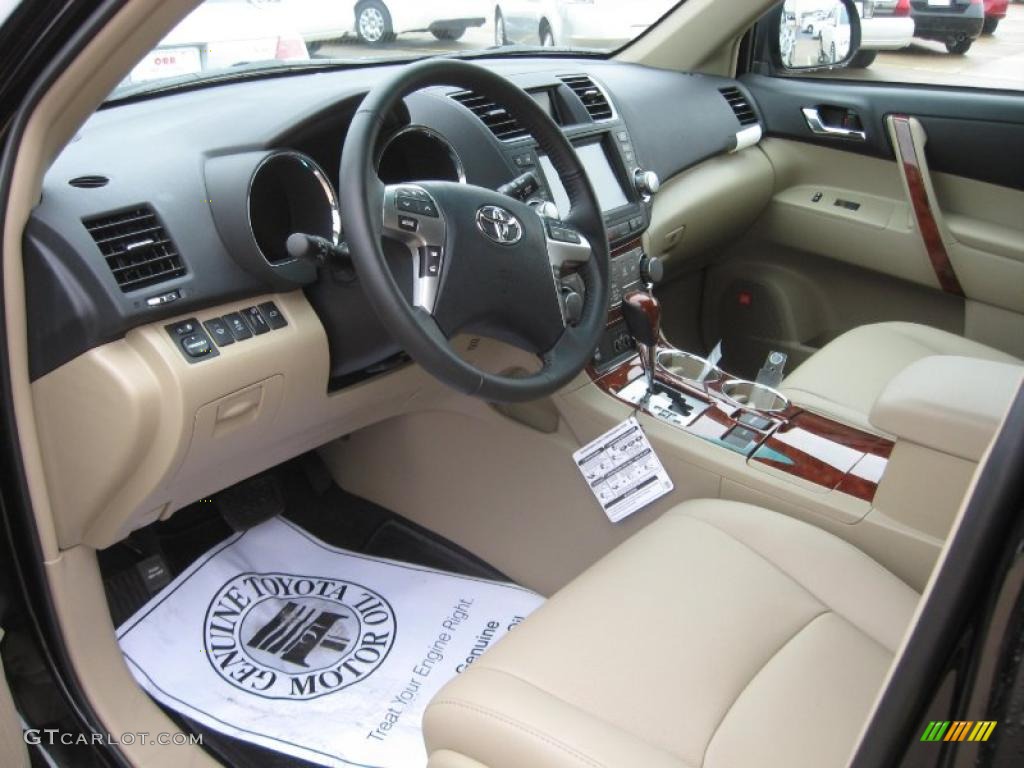 Sand Beige Interior 2011 Toyota Highlander Limited Photo #42199583