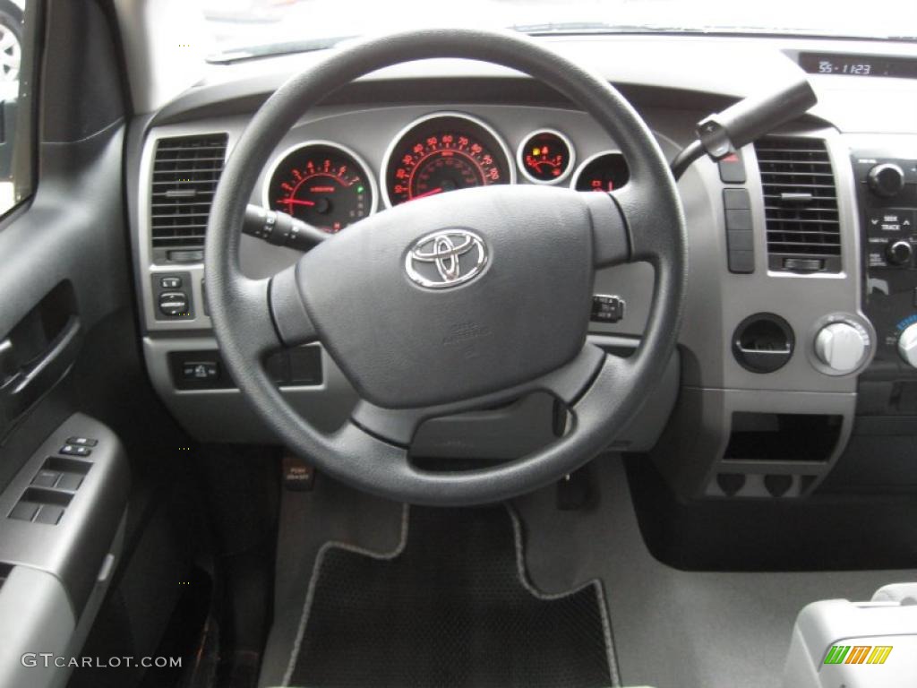 2011 Toyota Tundra SR5 Double Cab Graphite Gray Steering Wheel Photo #42199803