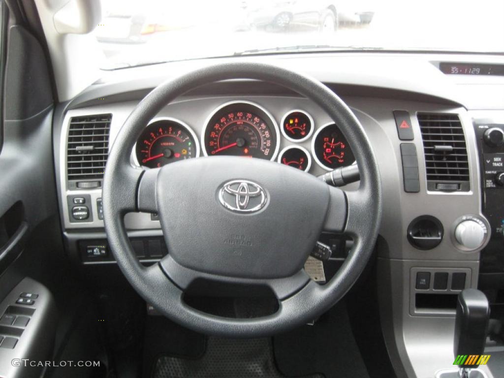 2011 Toyota Tundra TSS CrewMax Black Steering Wheel Photo #42200071
