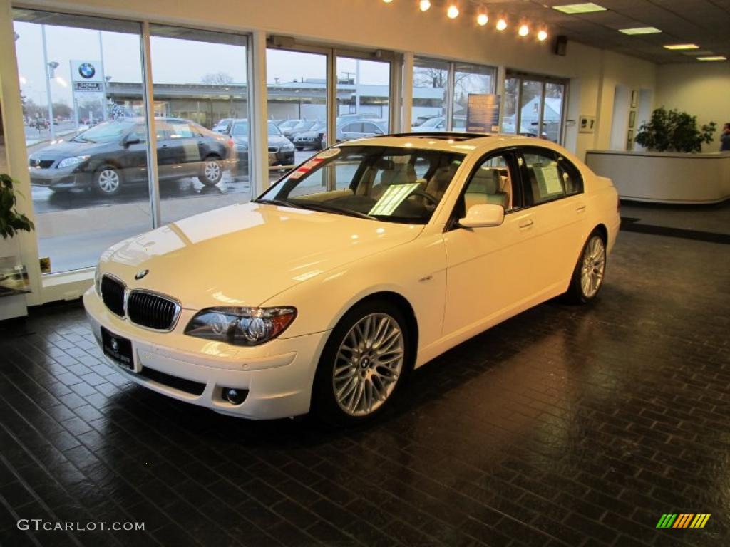 2008 7 Series 750i Sedan - Alpine White / Cream Beige photo #1