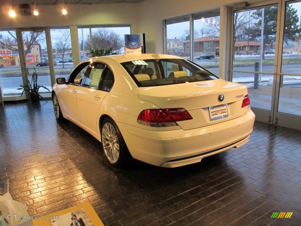 2008 7 Series 750i Sedan - Alpine White / Cream Beige photo #3
