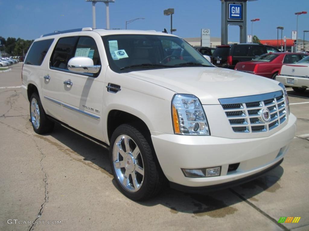 White Diamond Tricoat 2011 Cadillac Escalade ESV Platinum Exterior Photo #42202379