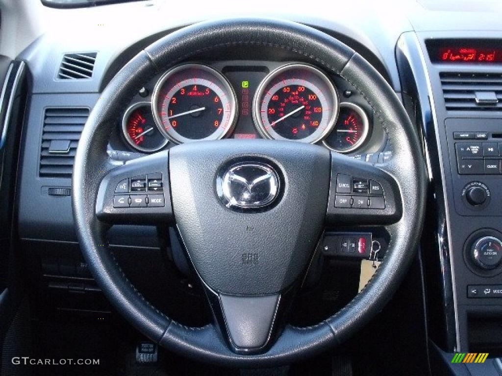 2010 Mazda CX-9 Touring AWD Black Steering Wheel Photo #42202883