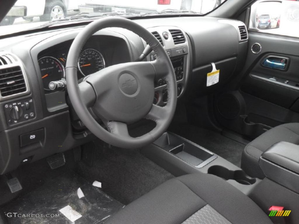 Ebony Interior 2011 Chevrolet Colorado LT Extended Cab 4x4 Photo #42204715