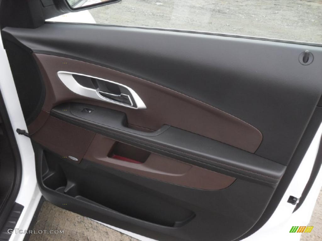 2011 Chevrolet Equinox LTZ Brownstone/Jet Black Door Panel Photo #42205079