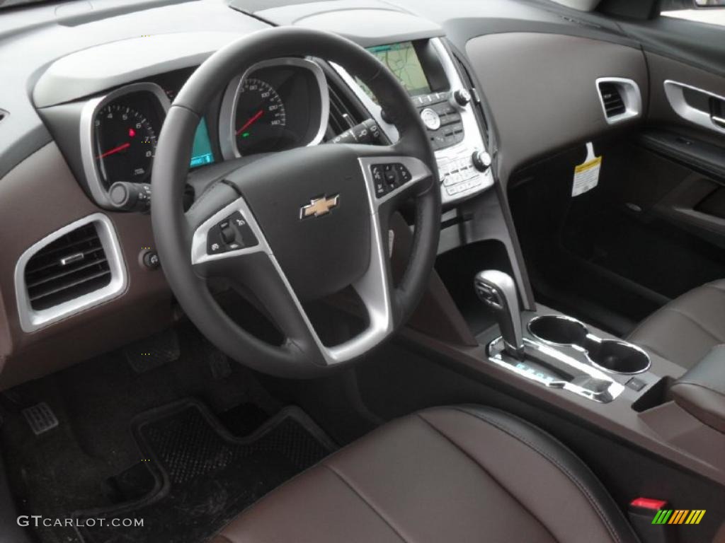Brownstone/Jet Black Interior 2011 Chevrolet Equinox LTZ Photo #42205127