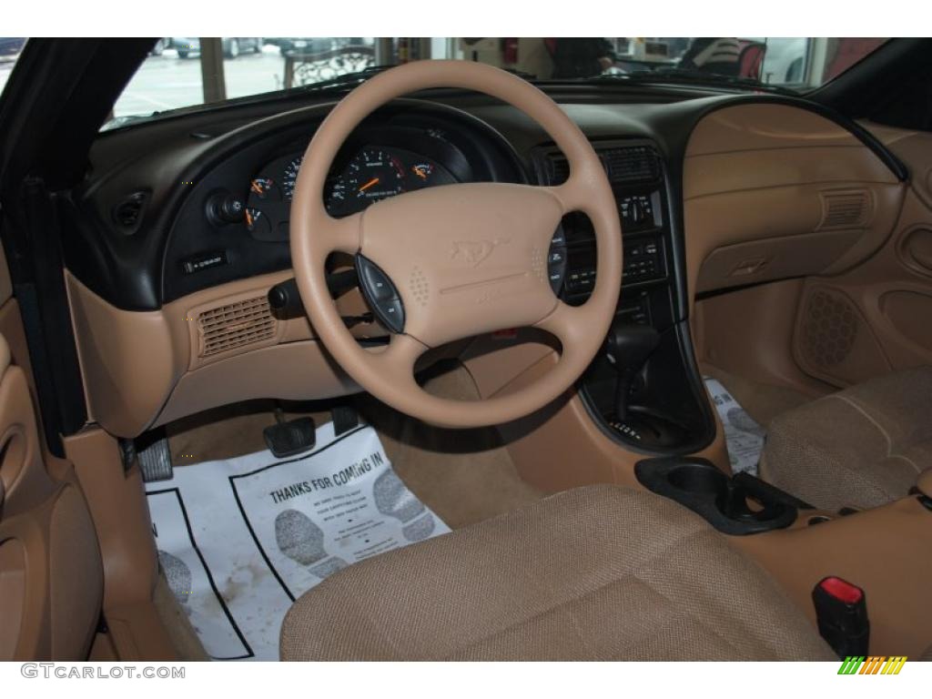 Saddle Interior 1998 Ford Mustang V6 Convertible Photo #42209562