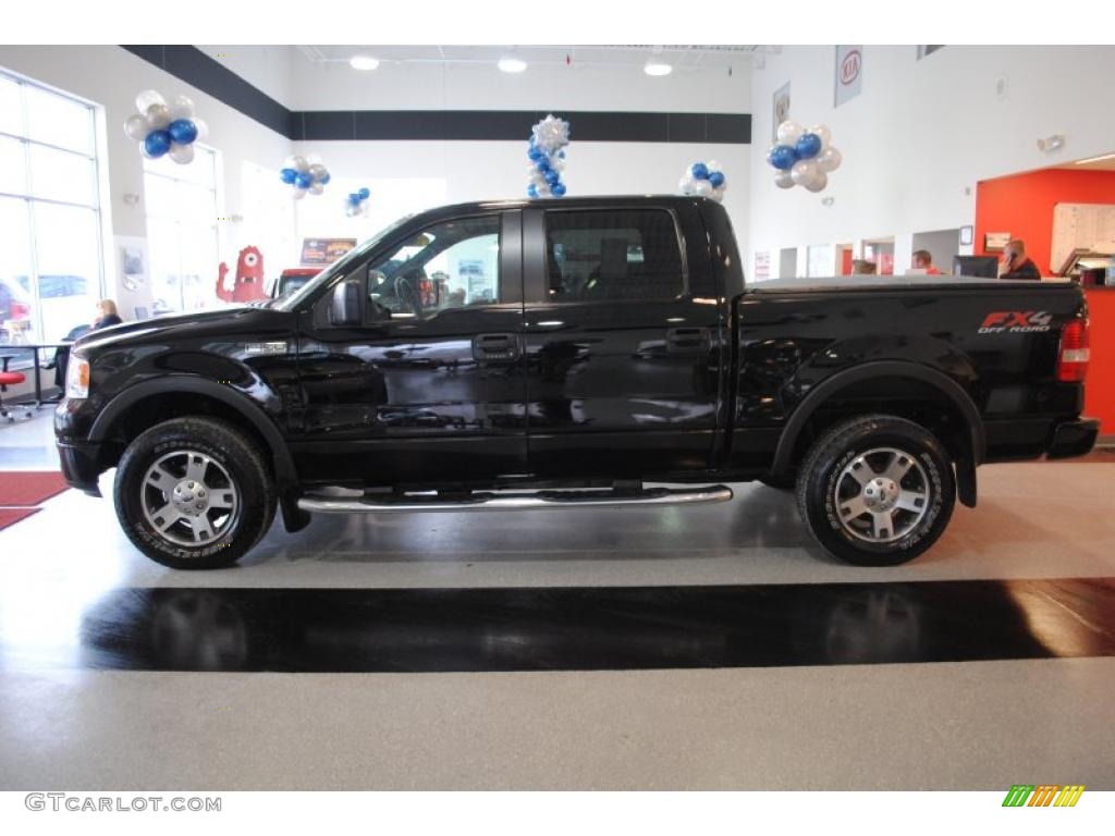 2005 F150 FX4 SuperCrew 4x4 - Black / Black photo #3