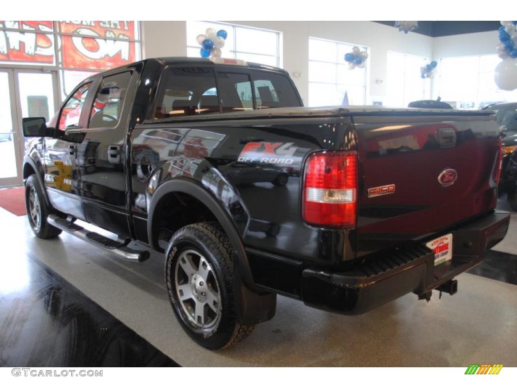 2005 F150 FX4 SuperCrew 4x4 - Black / Black photo #4