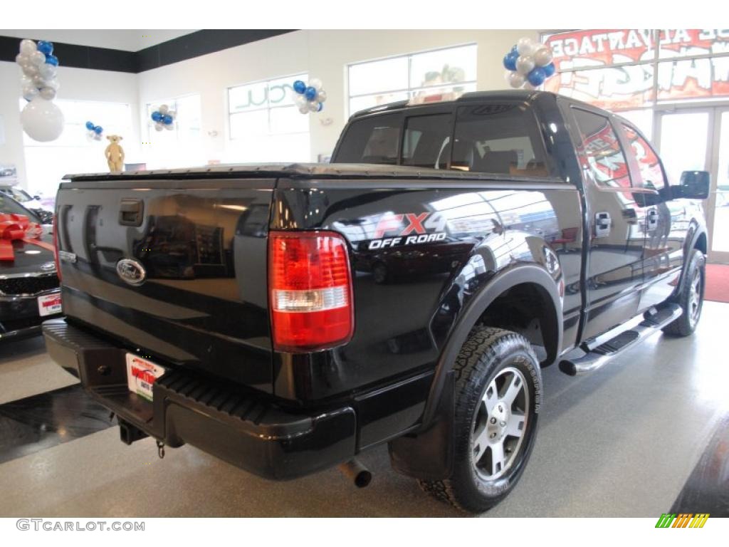 2005 F150 FX4 SuperCrew 4x4 - Black / Black photo #7
