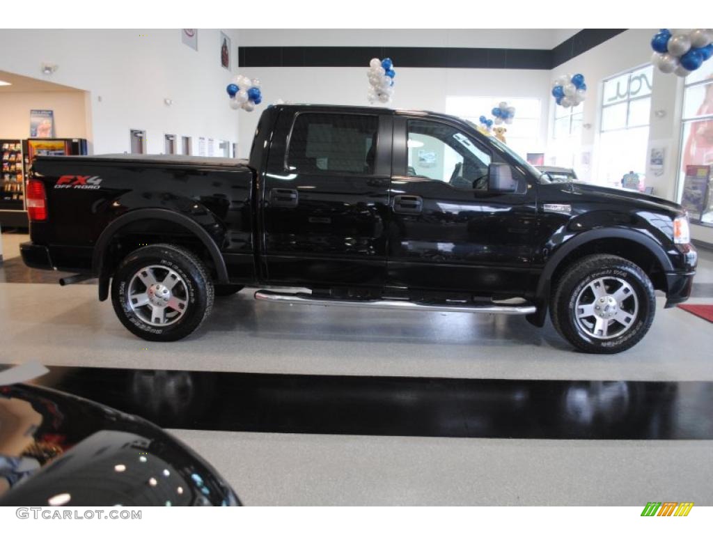 2005 F150 FX4 SuperCrew 4x4 - Black / Black photo #8