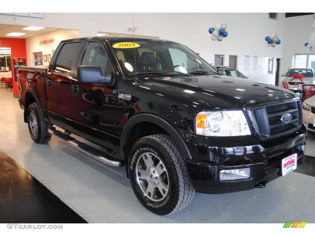 2005 F150 FX4 SuperCrew 4x4 - Black / Black photo #9