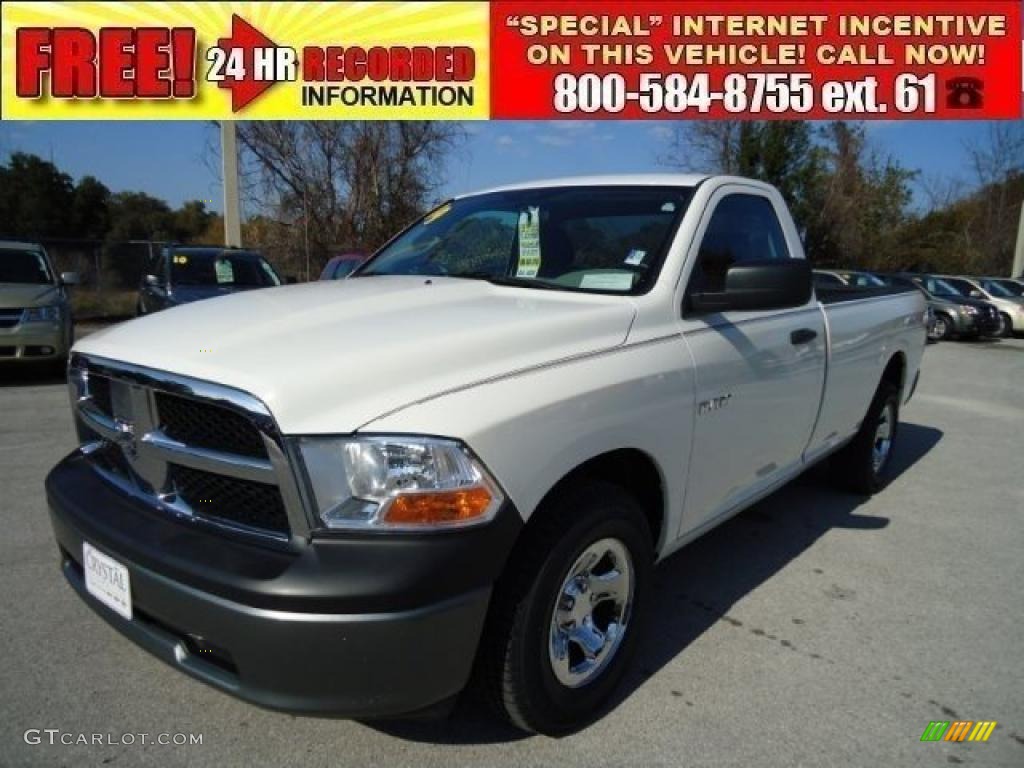 2009 Ram 1500 ST Regular Cab - Stone White / Dark Slate/Medium Graystone photo #1