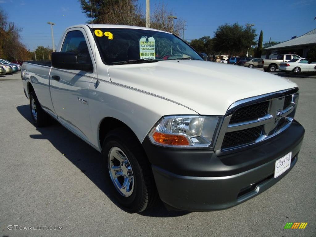 2009 Ram 1500 ST Regular Cab - Stone White / Dark Slate/Medium Graystone photo #10