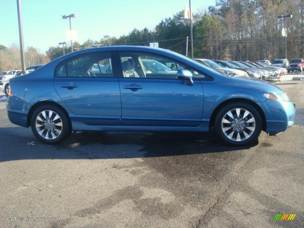 Atomic Blue Metallic 2009 Honda Civic EX Sedan Exterior Photo #42210747