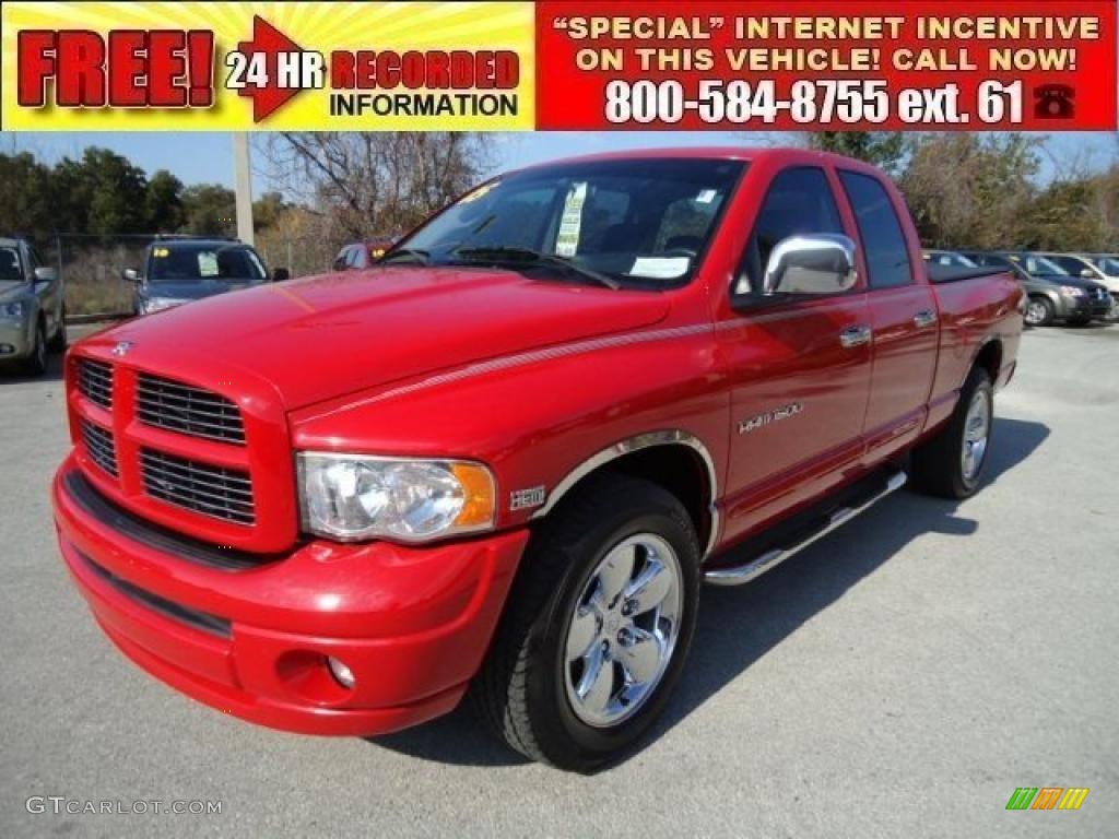 2005 Ram 1500 SLT Quad Cab - Flame Red / Dark Slate Gray photo #1