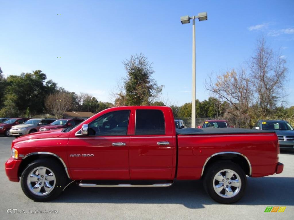 2005 Ram 1500 SLT Quad Cab - Flame Red / Dark Slate Gray photo #2