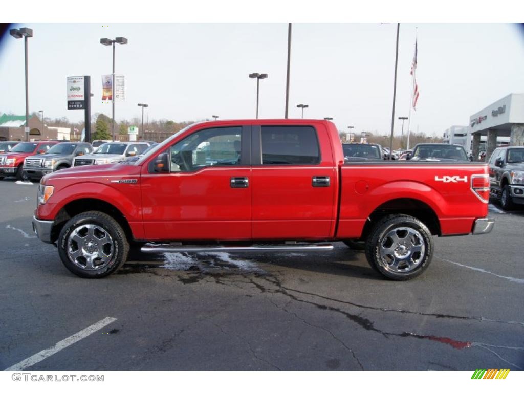 Red Candy Metallic 2011 Ford F150 XLT SuperCrew 4x4 Exterior Photo #42212267
