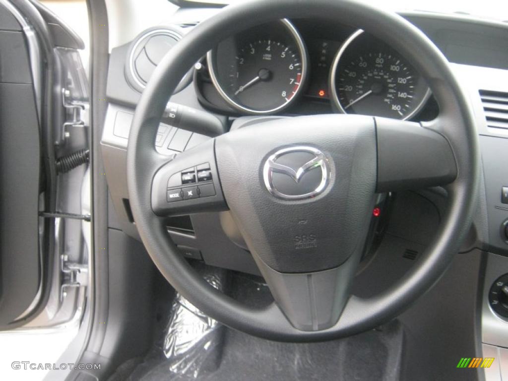 2011 Mazda MAZDA3 i Sport 4 Door Black Steering Wheel Photo #42214420