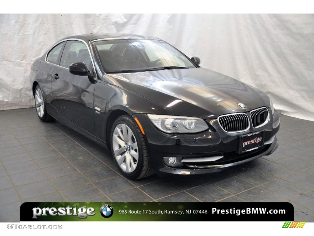 2011 3 Series 328i xDrive Coupe - Jet Black / Black photo #7