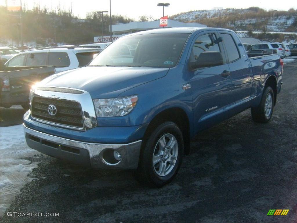 2008 Tundra SR5 Double Cab 4x4 - Blue Streak Metallic / Graphite Gray photo #3