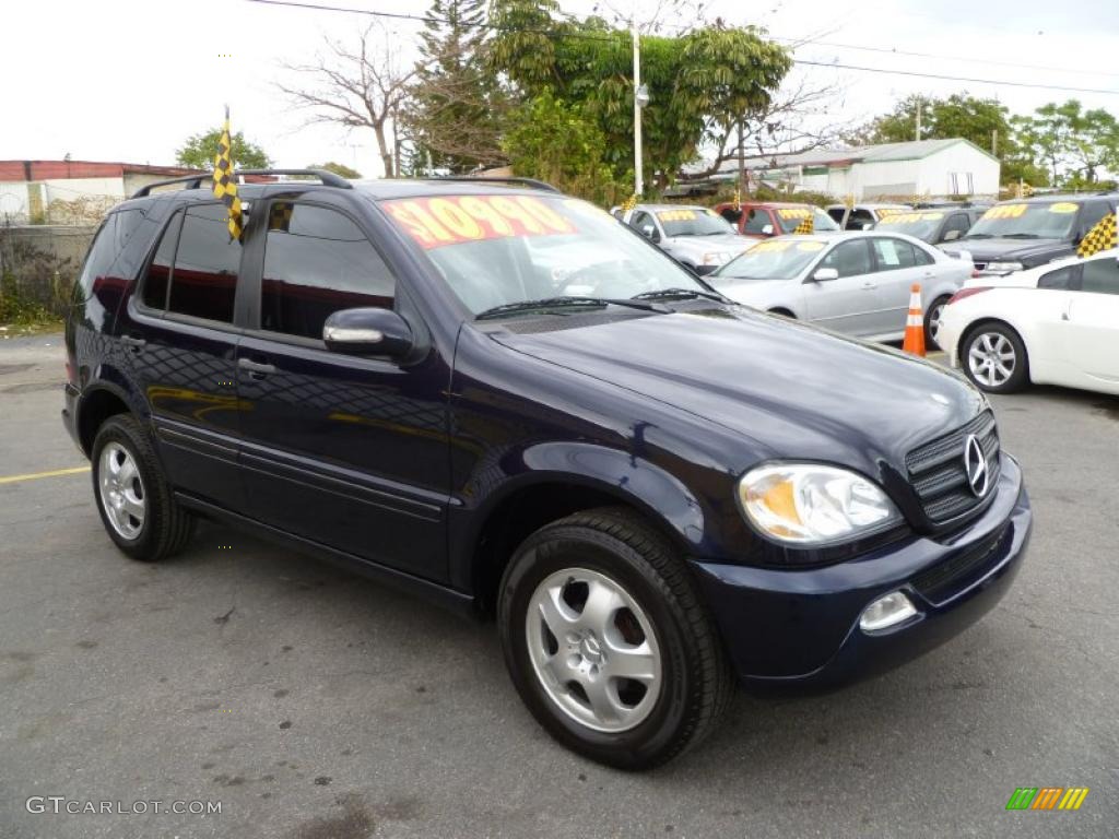 2003 ML 320 4Matic - Capri Blue Metallic / Ash photo #1