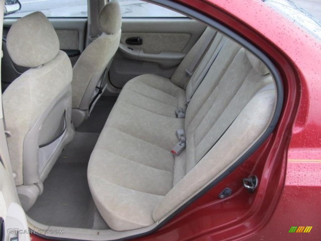 2002 Elantra GLS Sedan - Chianti Red / Beige photo #8